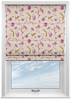 Tulipa, Soft Red - Roman Blind